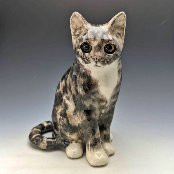 British Winstan Ray Kensington Cat Pheasant Pottery Figurine (Size 4)